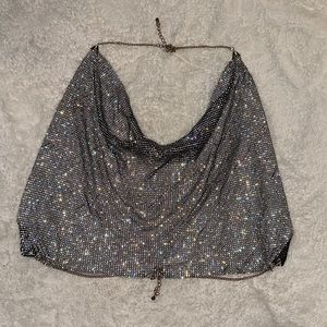 Sparkly black tank top great for beach wear